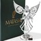 Matashi Guardian Angel Figurine Crystal Studded Ornament (Angel With Doves Chrome/Silver) Gift For Christams Valentines